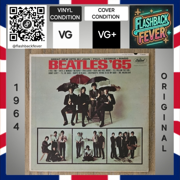 THE BEATLES🇬🇧Beatles '65•Capitol Records (#T 2228)•Pinckneyville Pressi - Picture 1 of 12